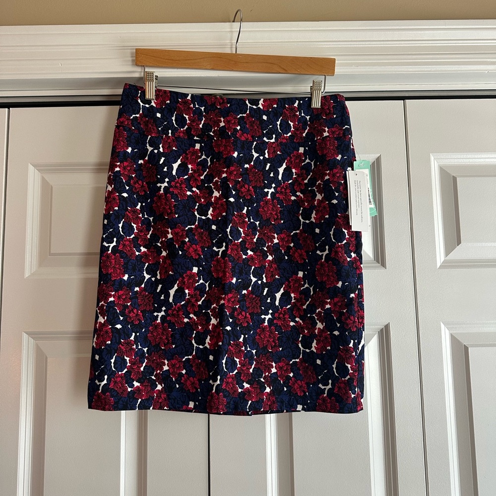 Pencil Printed Skirt- Floral- Margaret M- Size Large